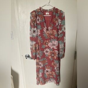 Aritzia floral print midi dress